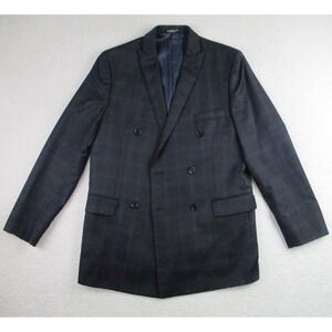 John Varvatos Blazer Mens 20 Regular‎ Navy Blue Wool Double Breasted Suit Jacket
